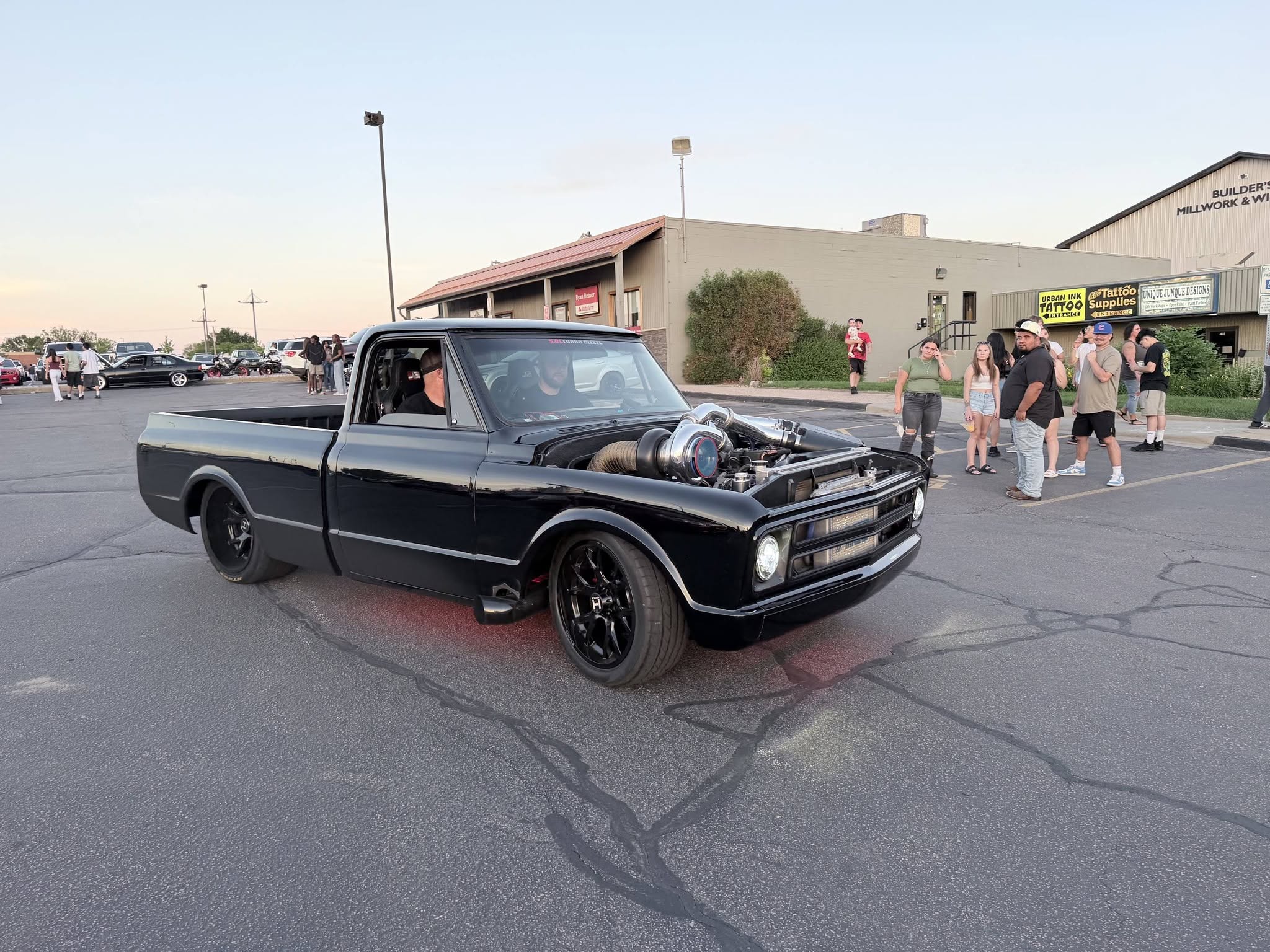 A classic pickup truck build at the JBz car meet