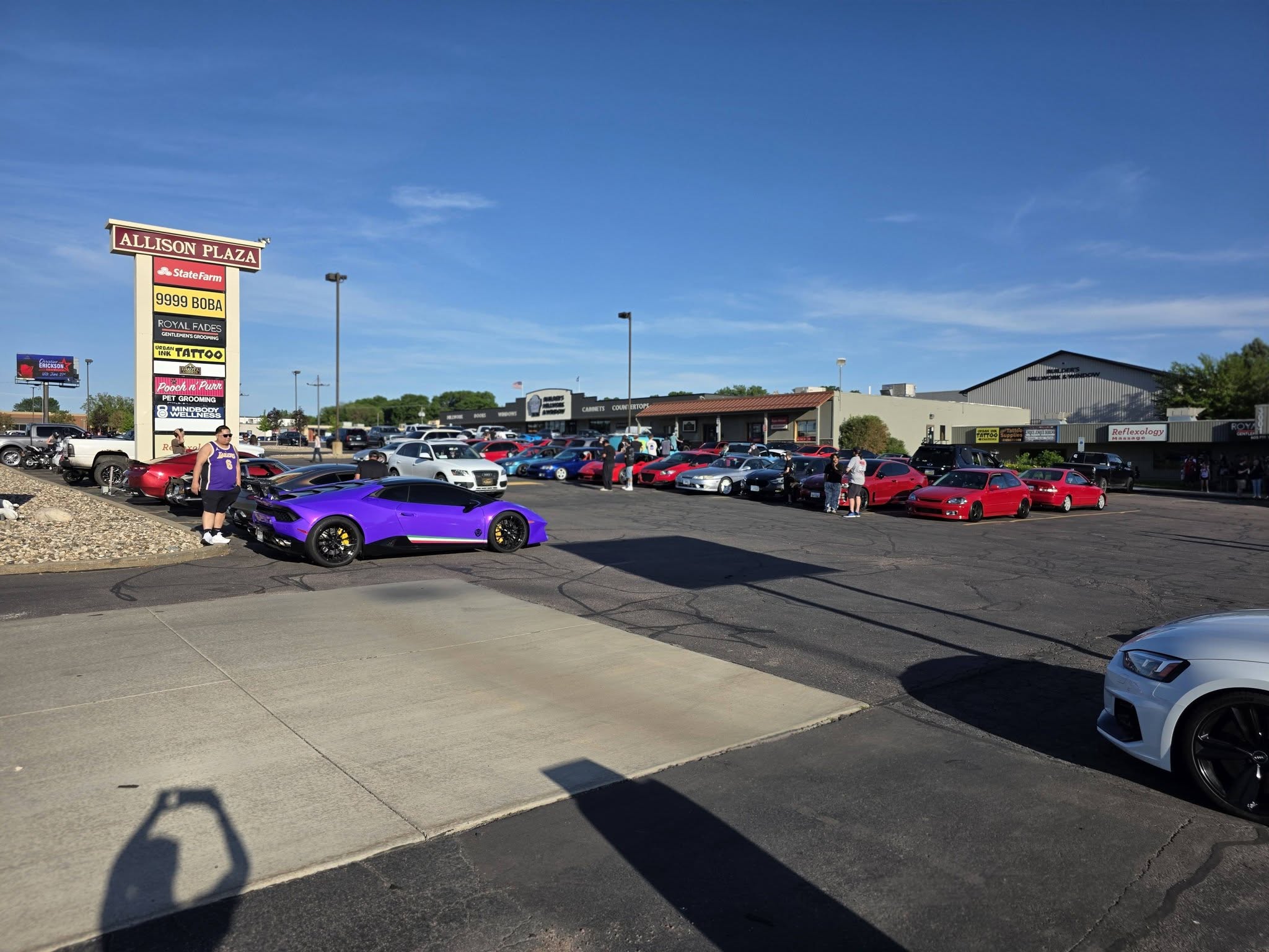 A purple truck in the lineup at WHIPS